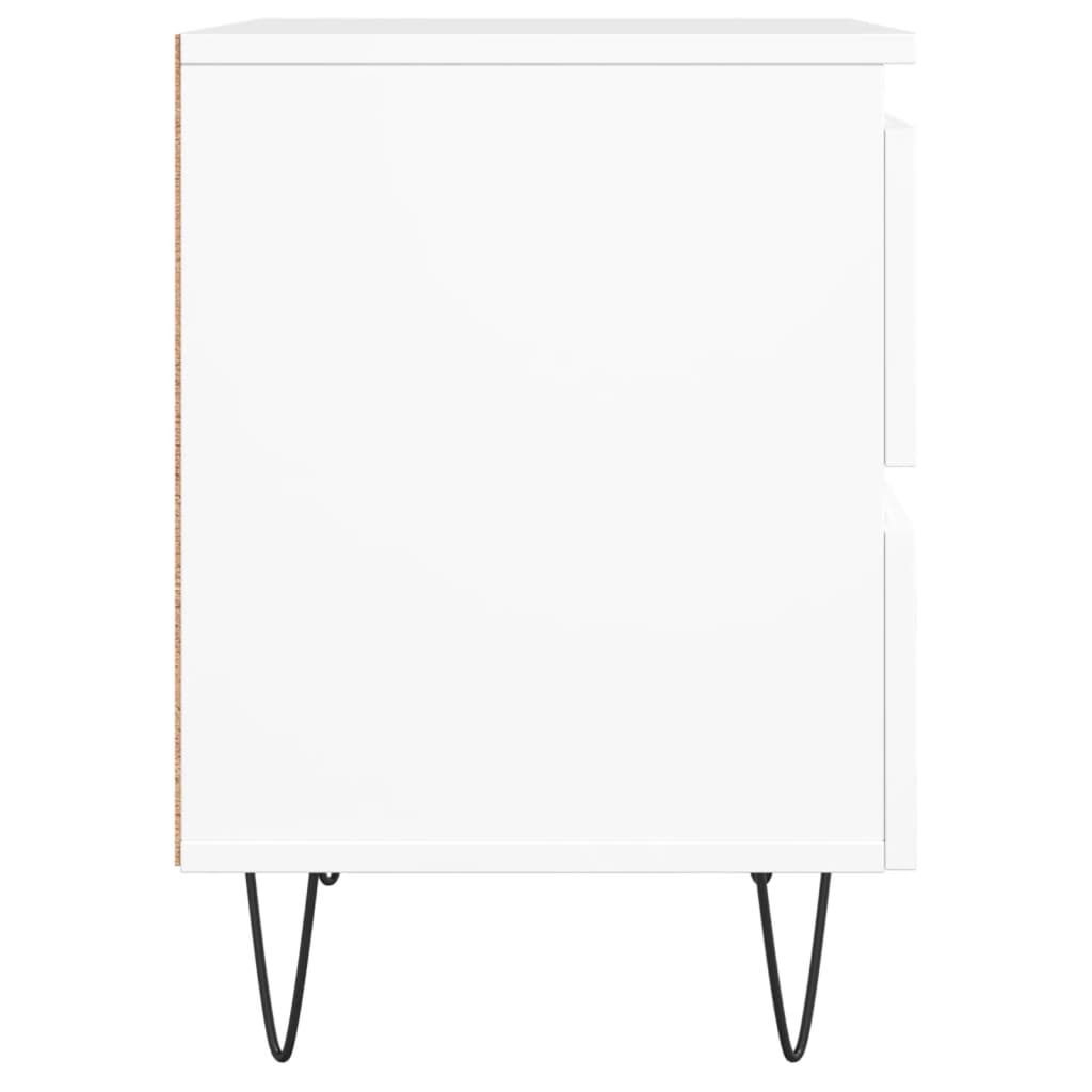 sengebord 40x35x50 cm konstrueret træ hvid
