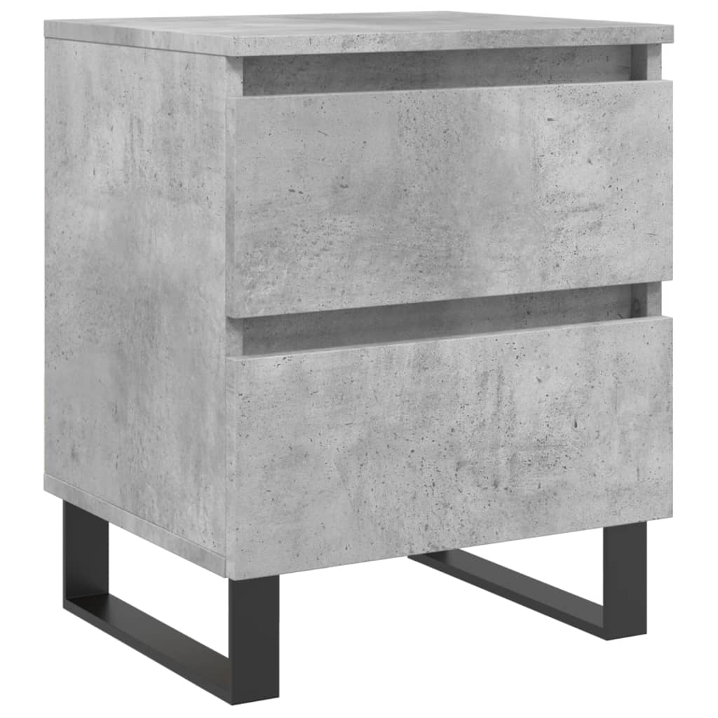 sengebord 40x35x50 cm konstrueret træ betongrå