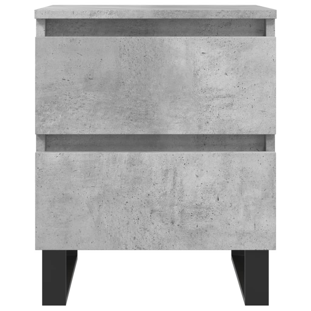 sengebord 40x35x50 cm konstrueret træ betongrå