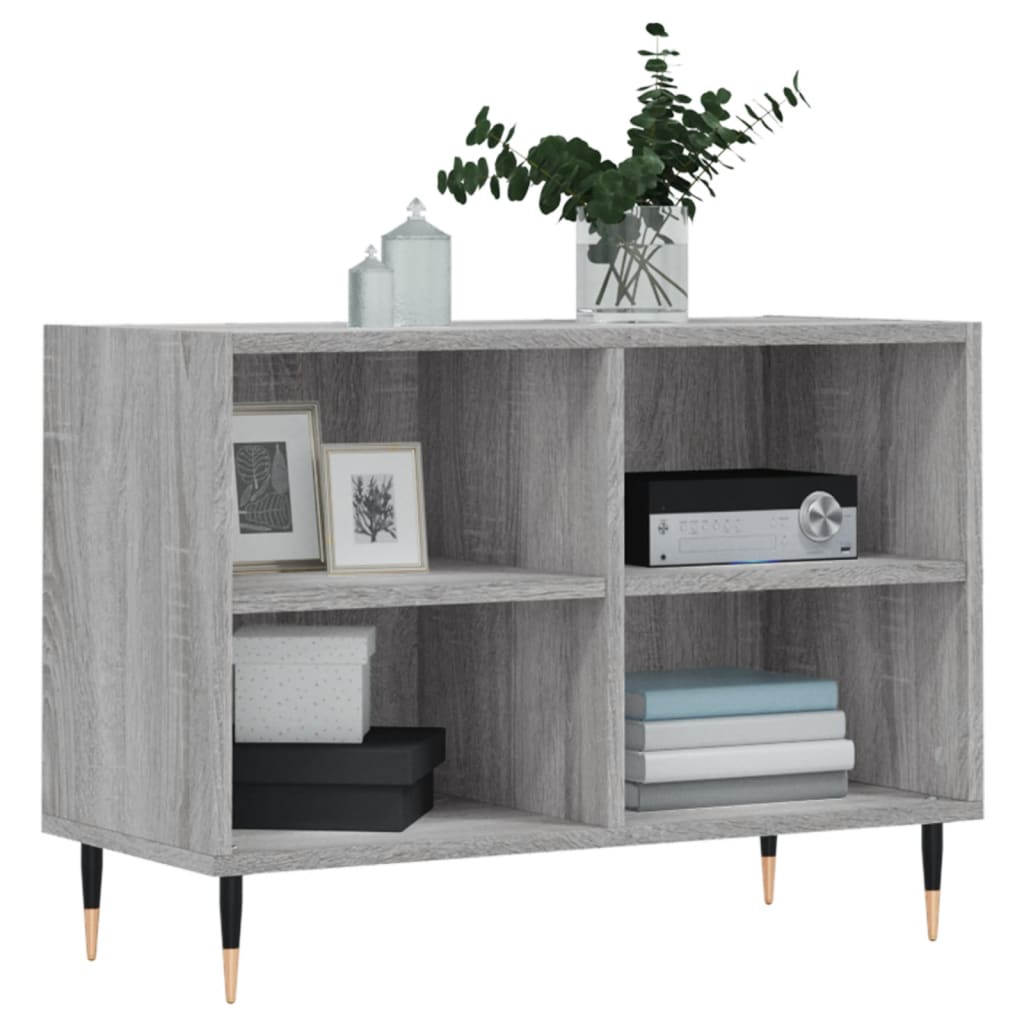 tv-bord 69,5x30x50 cm konstrueret træ grå sonoma-eg