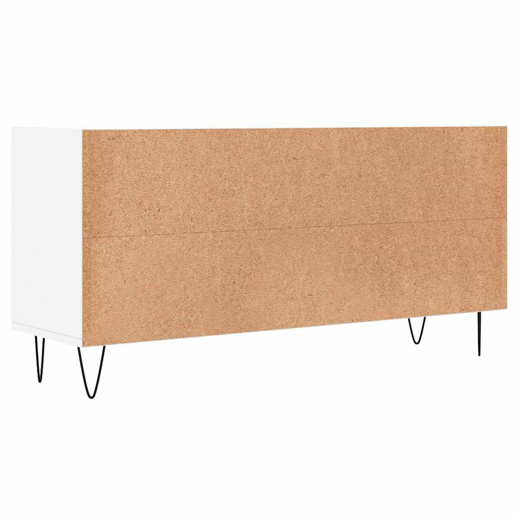 tv-bord 103,5x30x50 cm konstrueret træ hvid