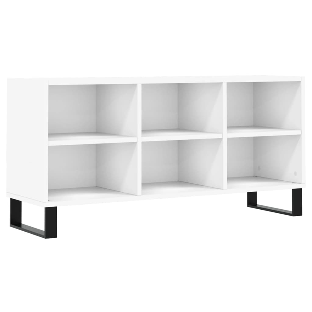 tv-bord 103,5x30x50 cm konstrueret træ hvid