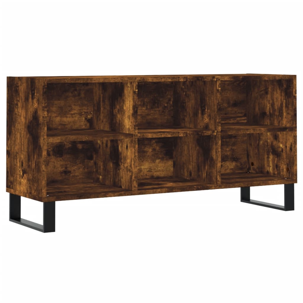 tv-bord 103,5x30x50 cm konstrueret træ røget egetræsfarve