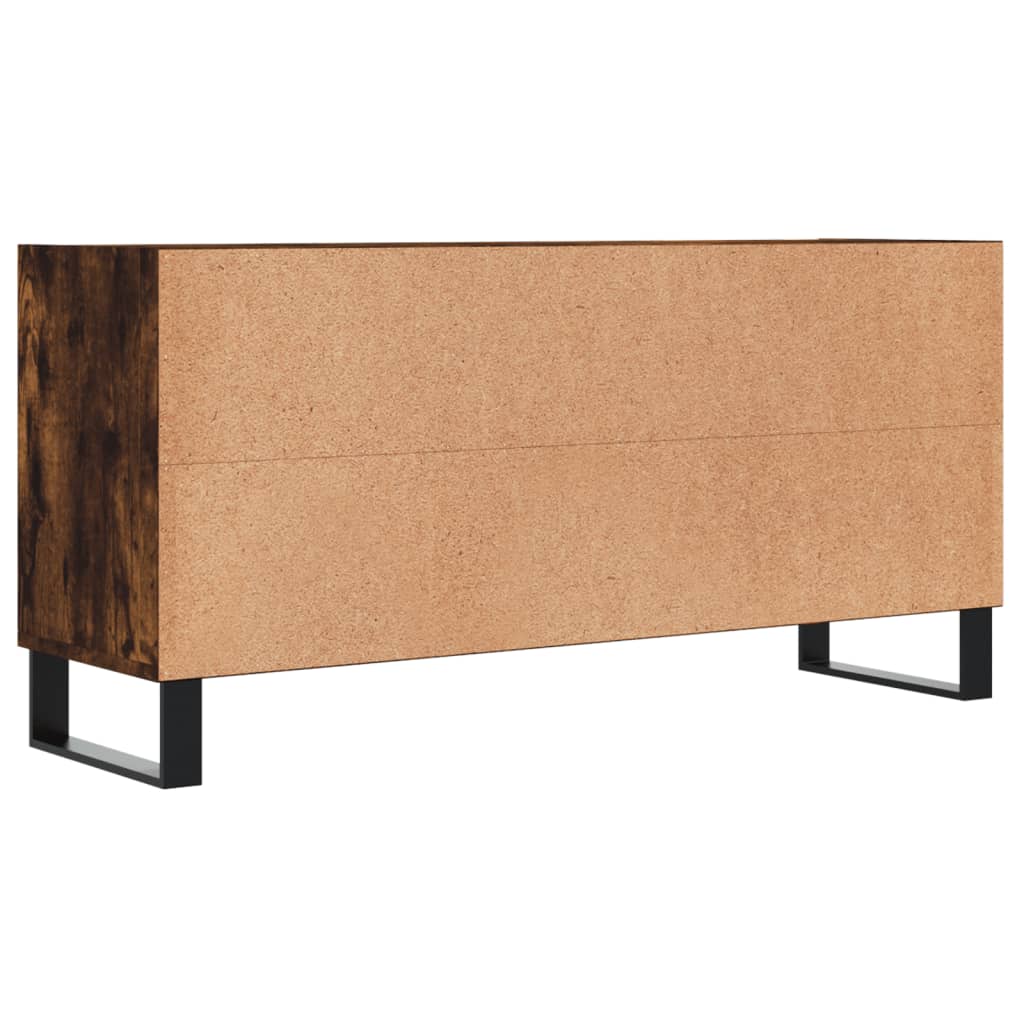 tv-bord 103,5x30x50 cm konstrueret træ røget egetræsfarve