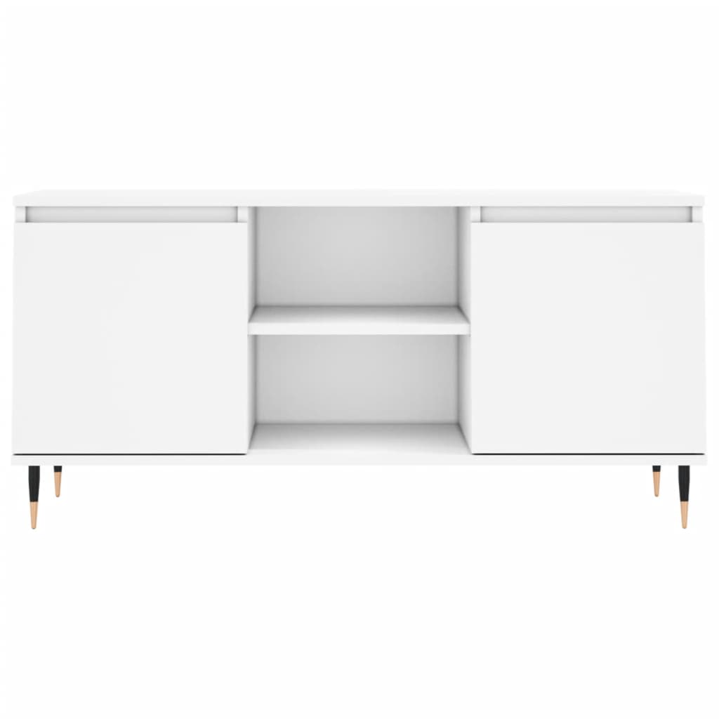 tv-bord 104x35x50 cm konstrueret træ hvid
