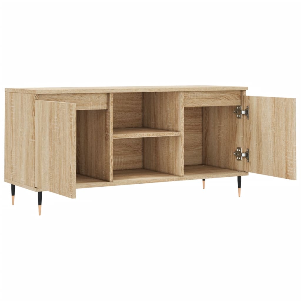 tv-bord 104x35x50 cm konstrueret træ sonoma-eg