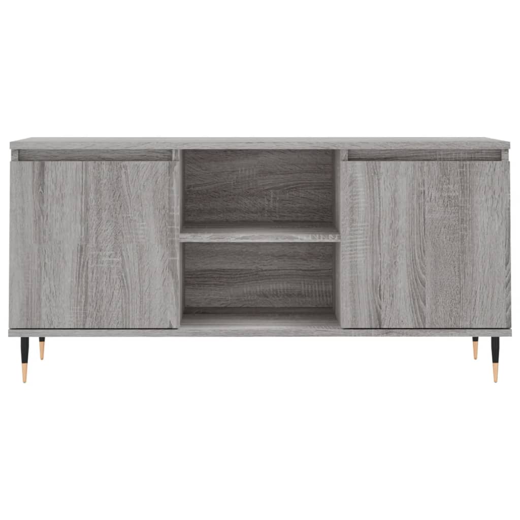 tv-bord 104x35x50 cm konstrueret træ grå sonoma-eg