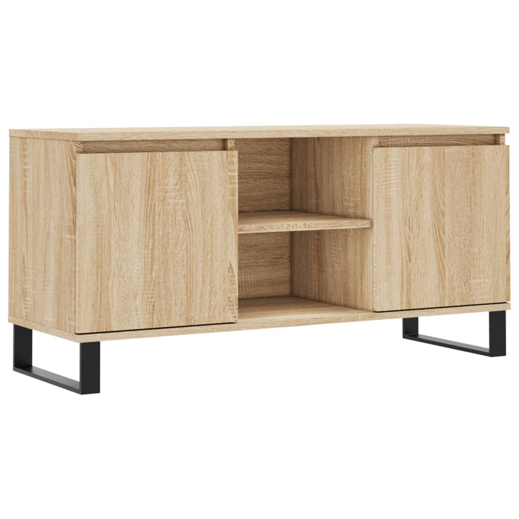 tv-bord 104x35x50 cm konstrueret træ sonoma-eg
