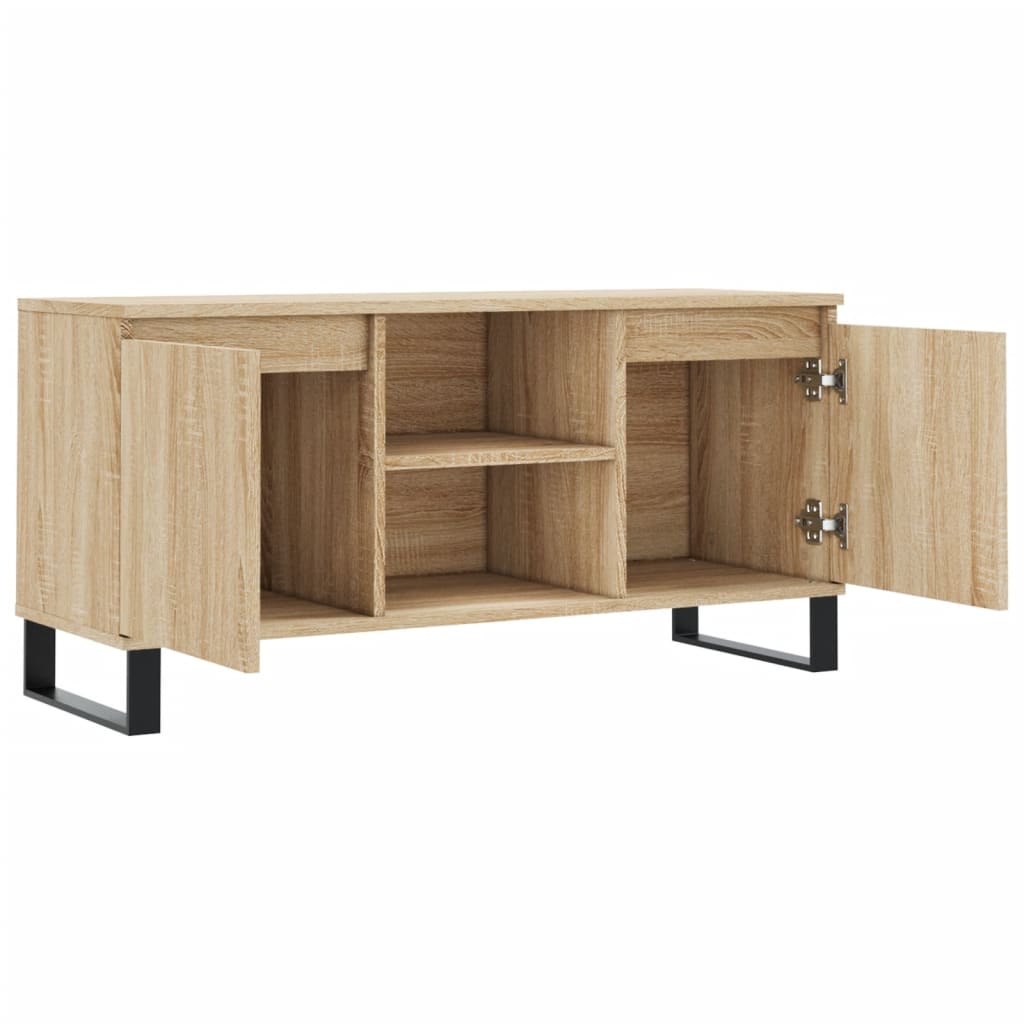 tv-bord 104x35x50 cm konstrueret træ sonoma-eg