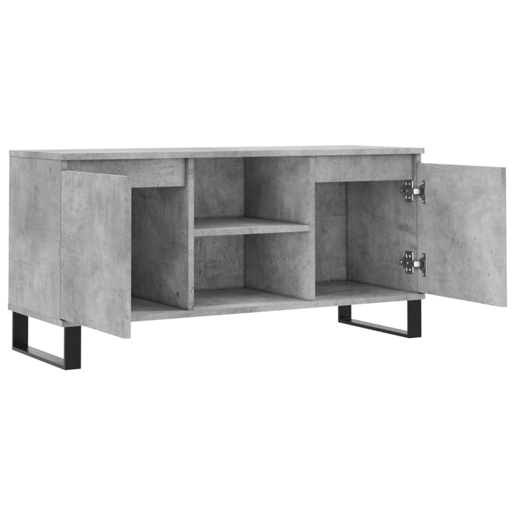 tv-bord 104x35x50 cm konstrueret træ betongrå