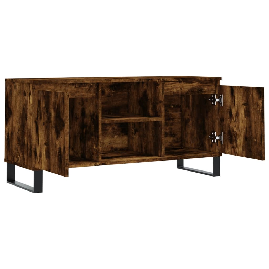 tv-bord 104x35x50 cm konstrueret træ røget egetræsfarve
