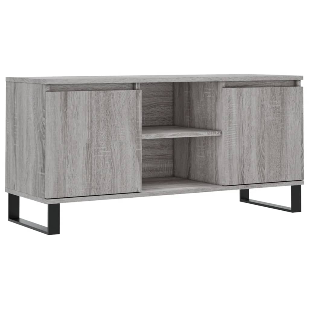 tv-bord 104x35x50 cm konstrueret træ grå sonoma-eg