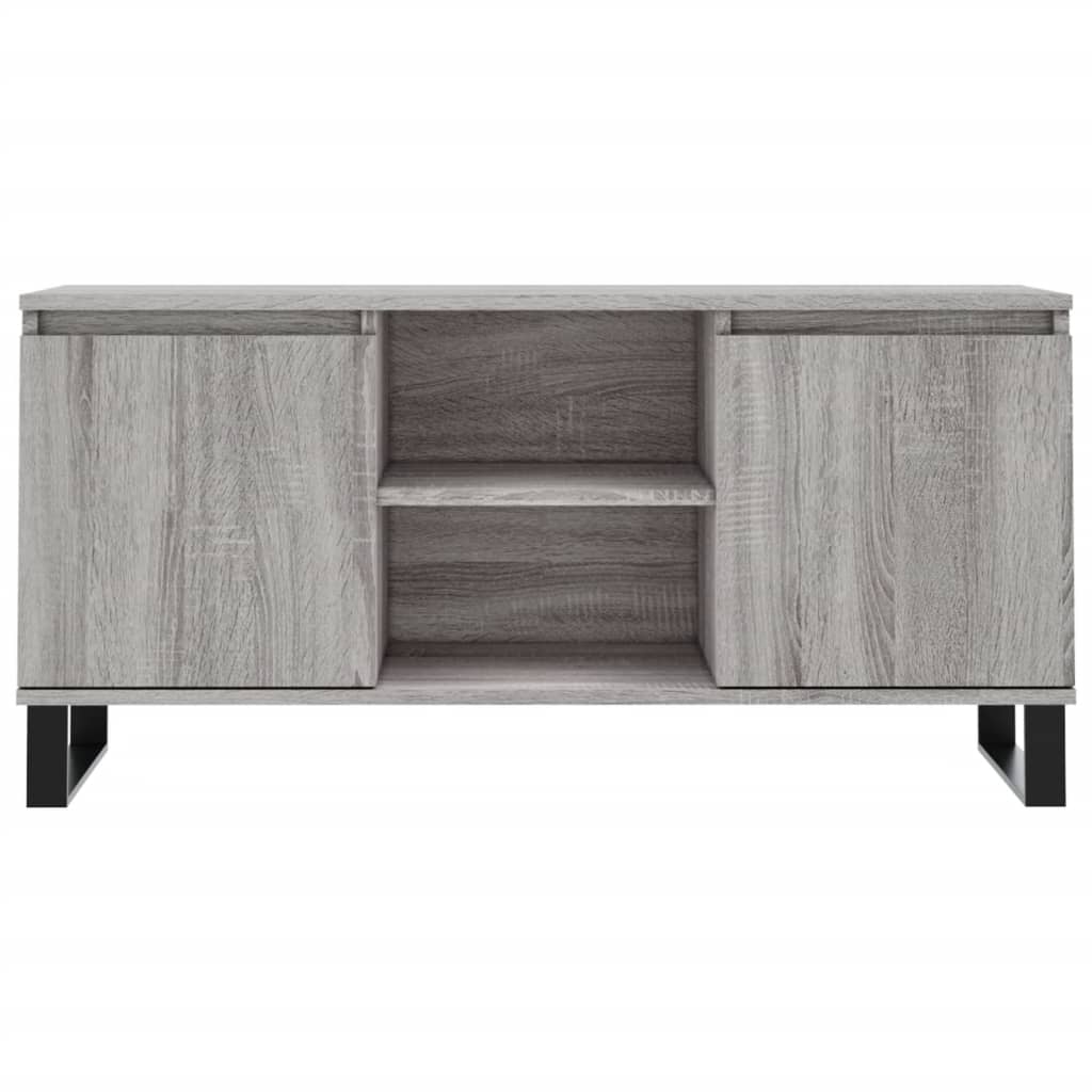 tv-bord 104x35x50 cm konstrueret træ grå sonoma-eg