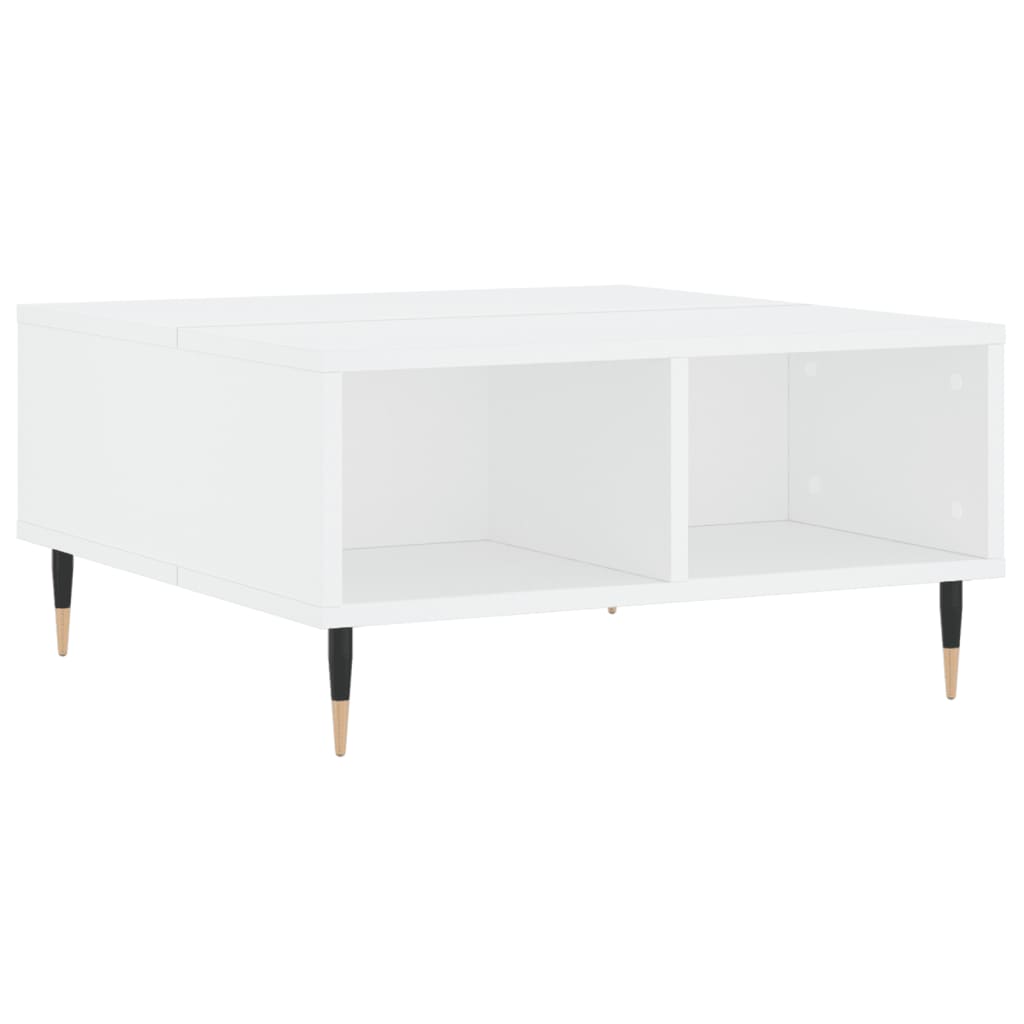sofabord 60x60x30 cm konstrueret træ hvid