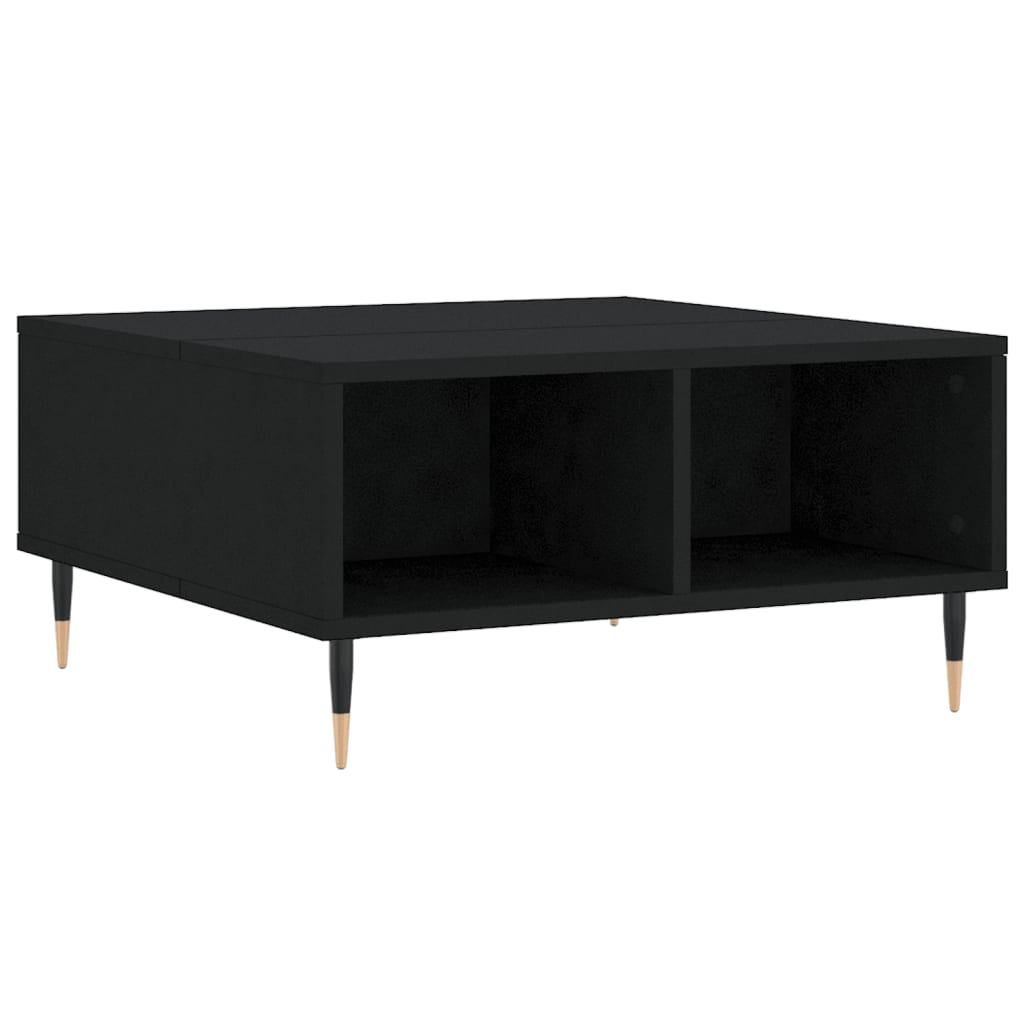 sofabord 60x60x30 cm konstrueret træ sort