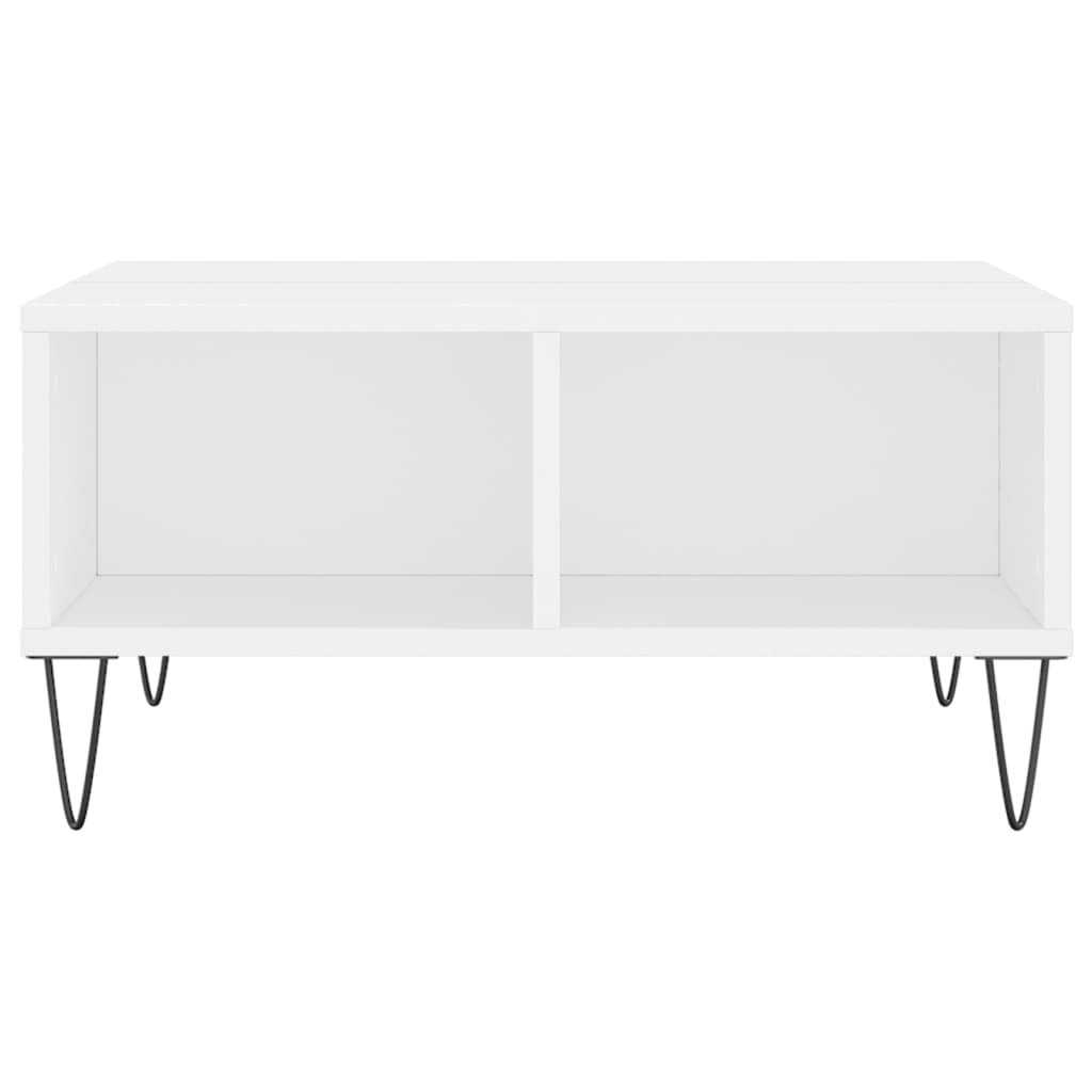 sofabord 60x60x30 cm konstrueret træ hvid