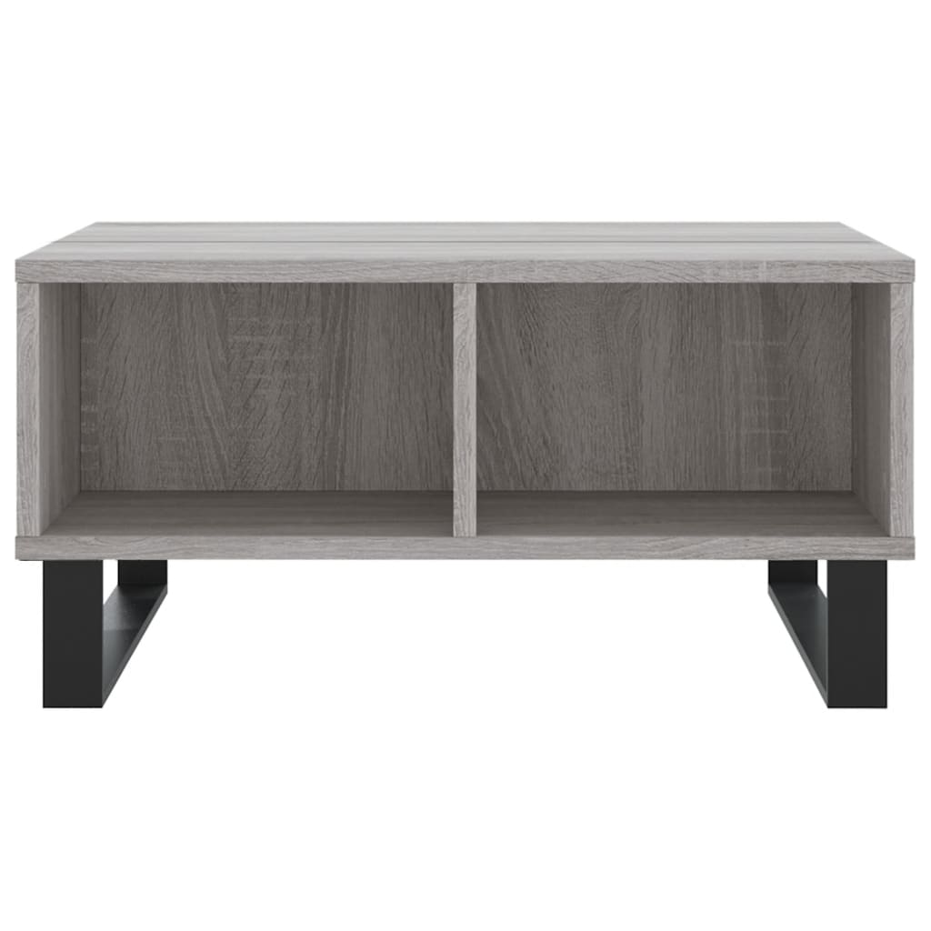 sofabord 60x60x30 cm konstrueret træ grå sonoma-eg