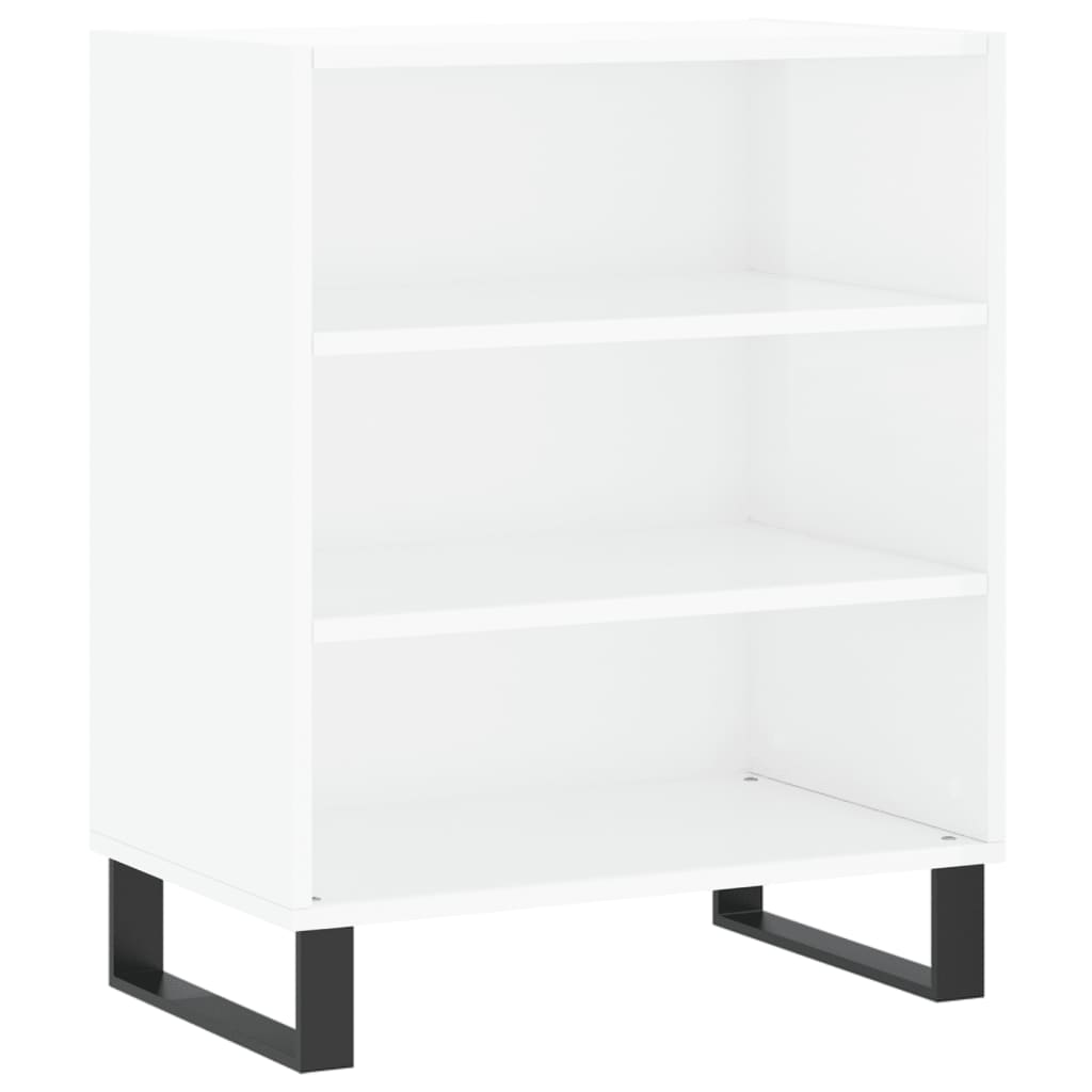 skænk 57x35x70 cm konstrueret træ hvid højglans