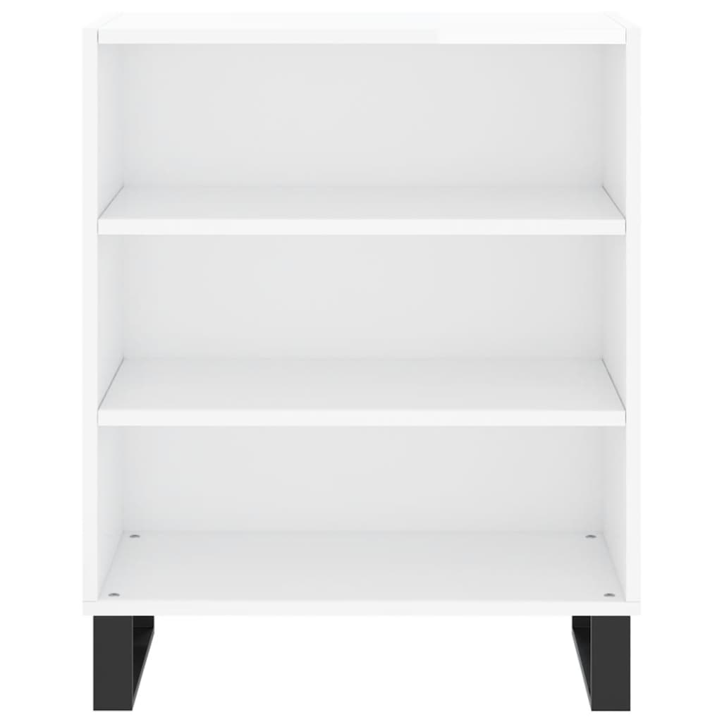 skænk 57x35x70 cm konstrueret træ hvid højglans