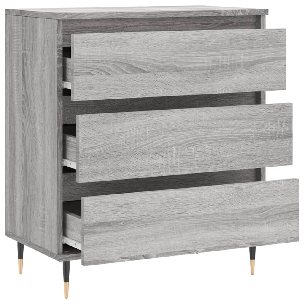 skænk 60x35x70 cm konstrueret træ grå sonoma-eg