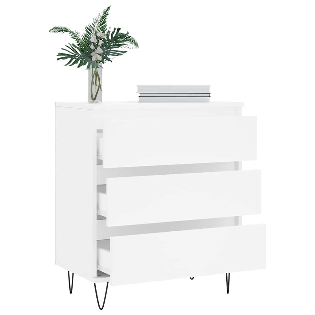 skænk 60x35x70 cm konstrueret træ hvid
