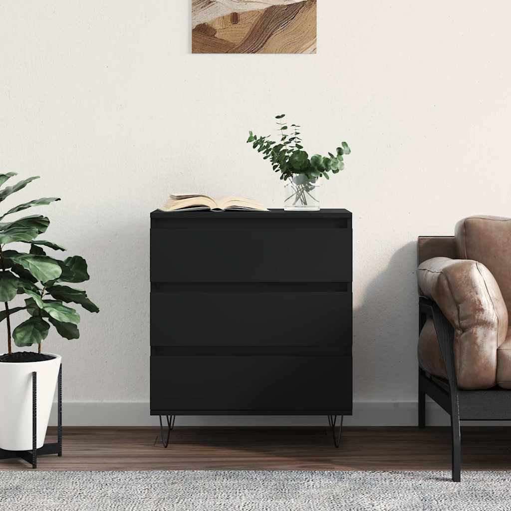 skænk 60x35x70 cm konstrueret træ sort