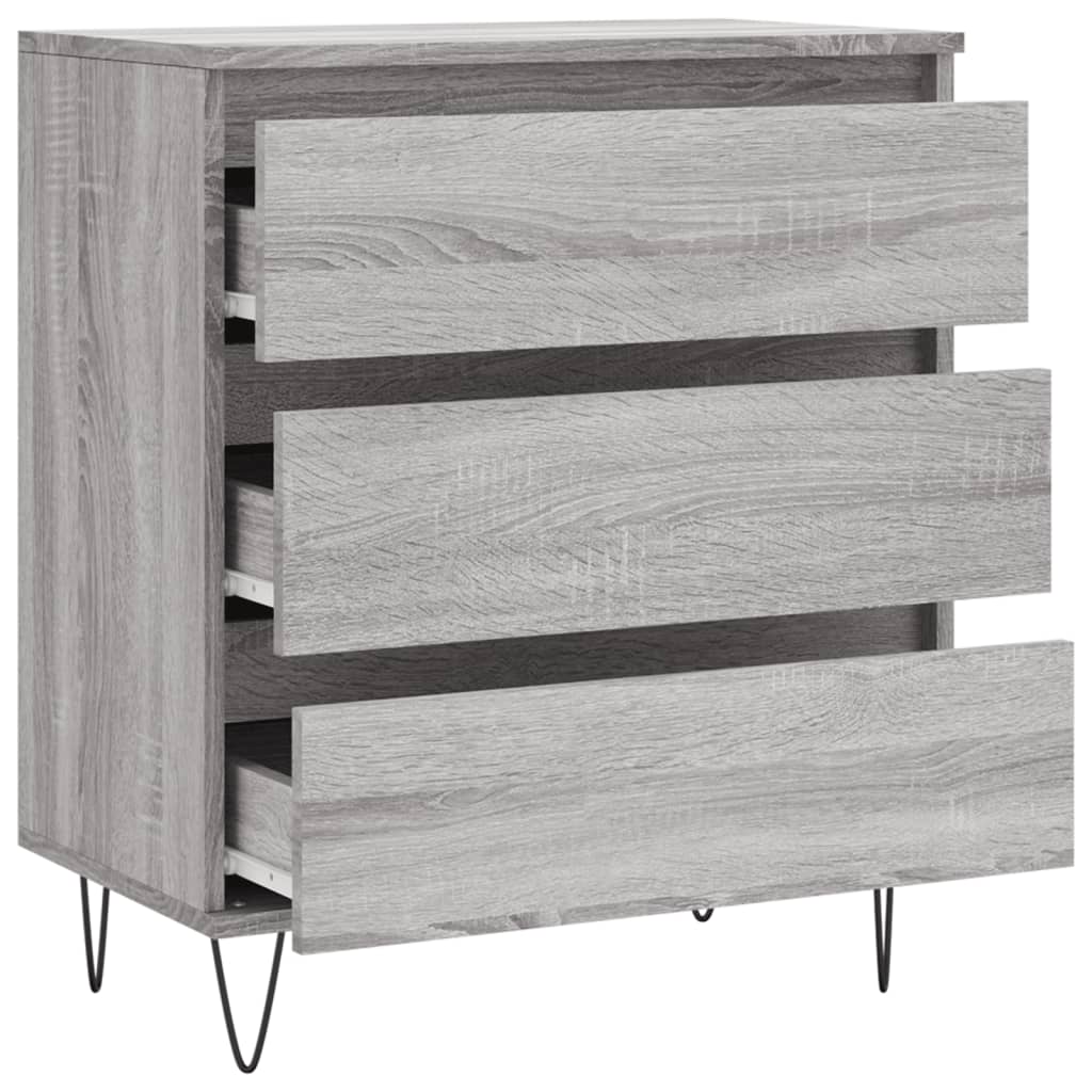 skænk 60x35x70 cm konstrueret træ grå sonoma-eg