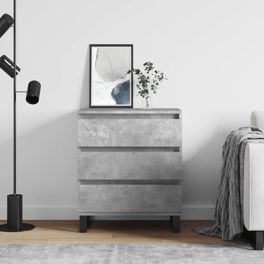 skænk 60x35x70 cm konstrueret træ betongrå