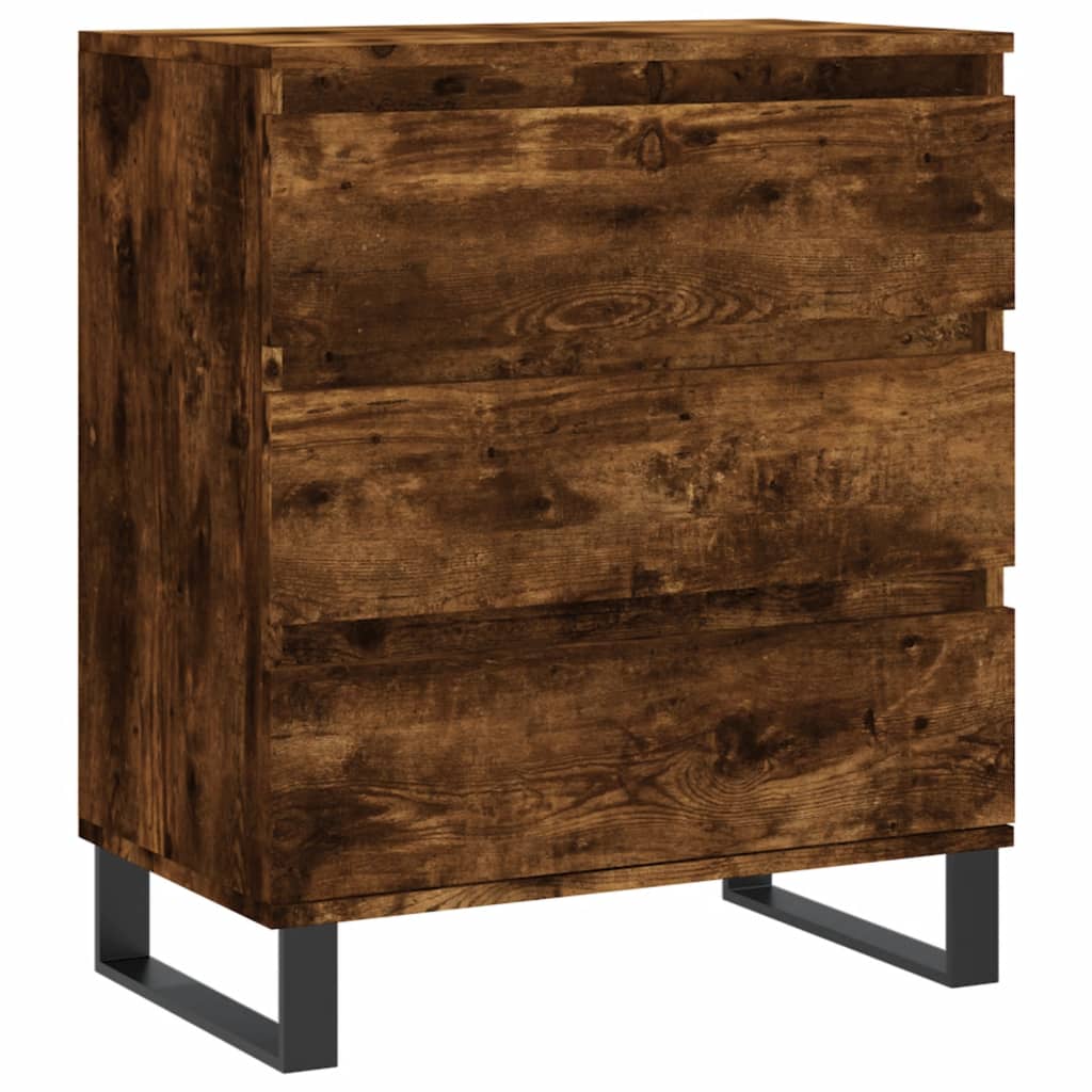skænk 60x35x70 cm konstrueret træ røget egetræsfarve