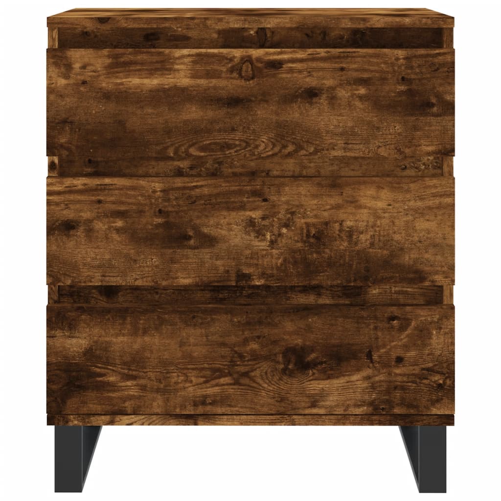 skænk 60x35x70 cm konstrueret træ røget egetræsfarve