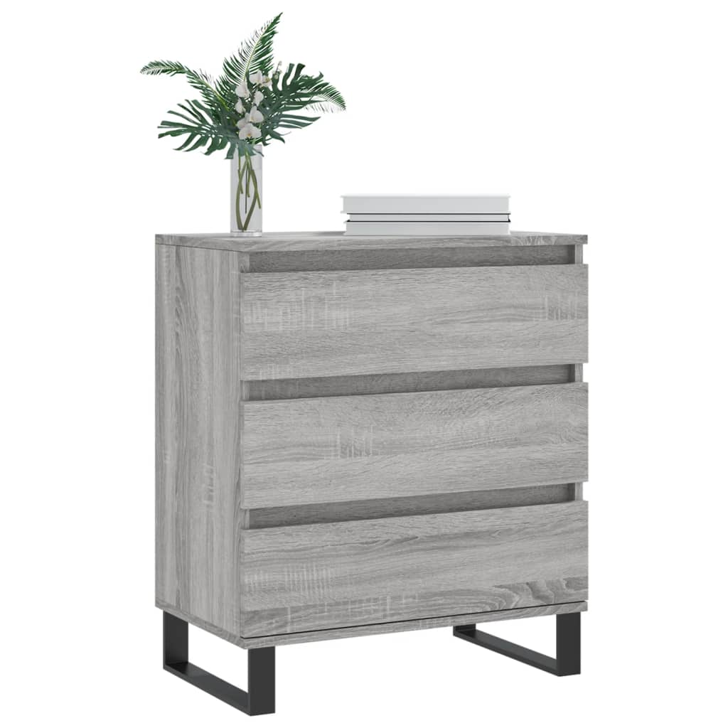 skænk 60x35x70 cm konstrueret træ grå sonoma-eg