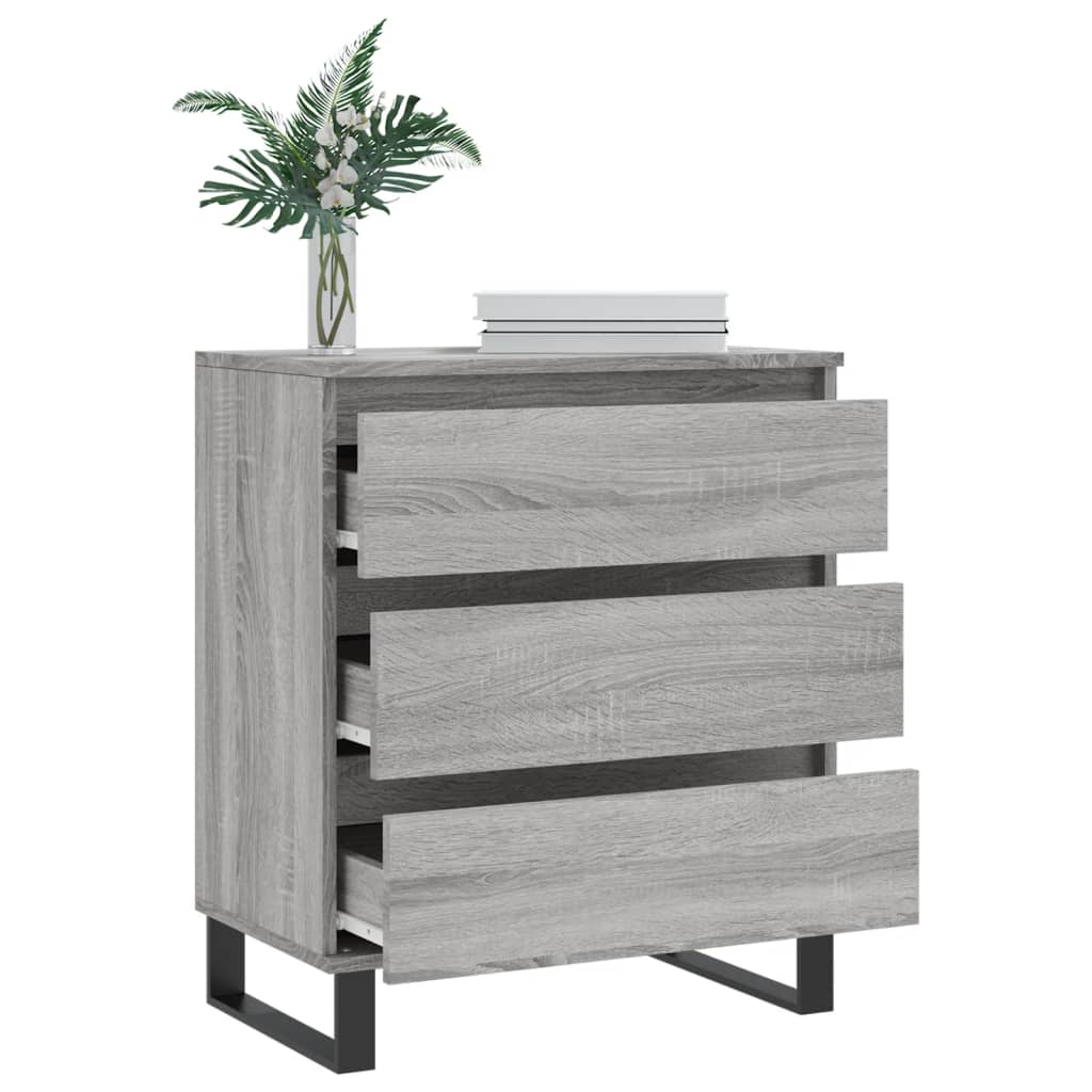 skænk 60x35x70 cm konstrueret træ grå sonoma-eg