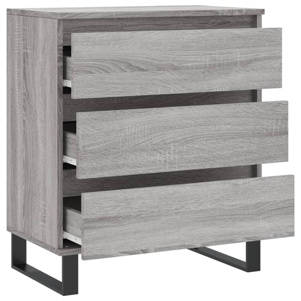 skænk 60x35x70 cm konstrueret træ grå sonoma-eg