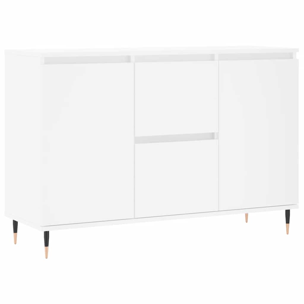 skænk 101,5x35x70 cm konstrueret træ hvid