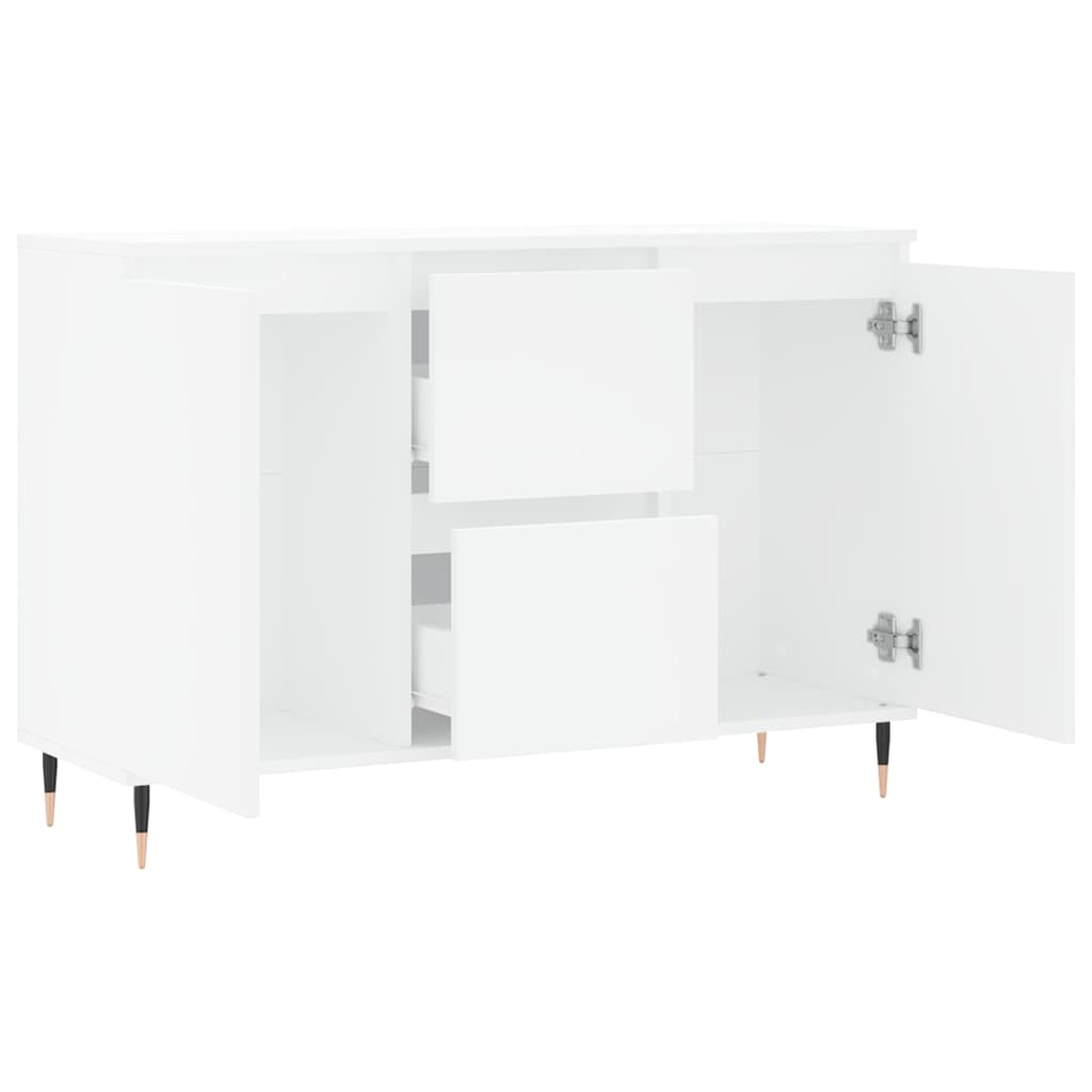skænk 101,5x35x70 cm konstrueret træ hvid