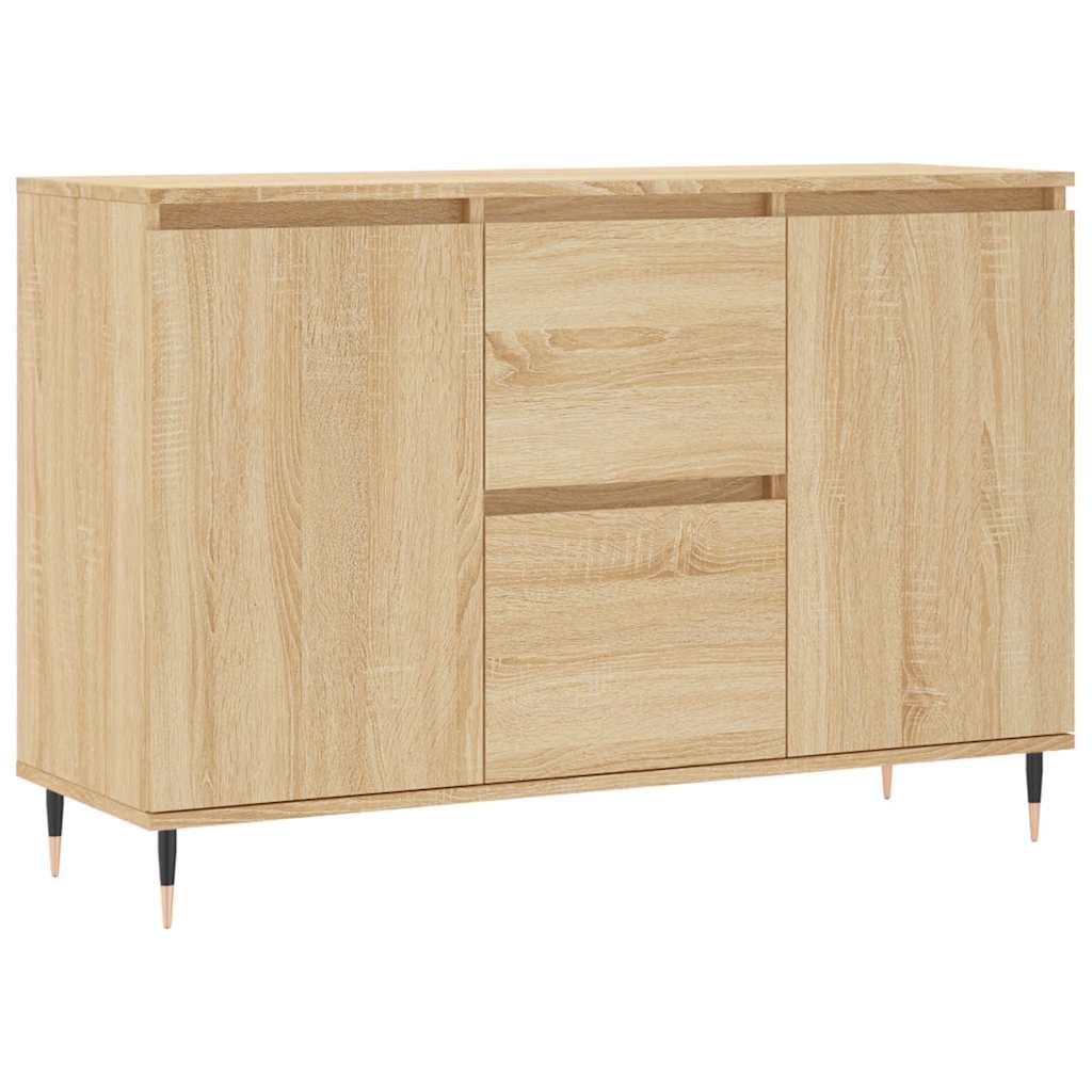 skænk 101,5x35x70 cm konstrueret træ sonoma-eg