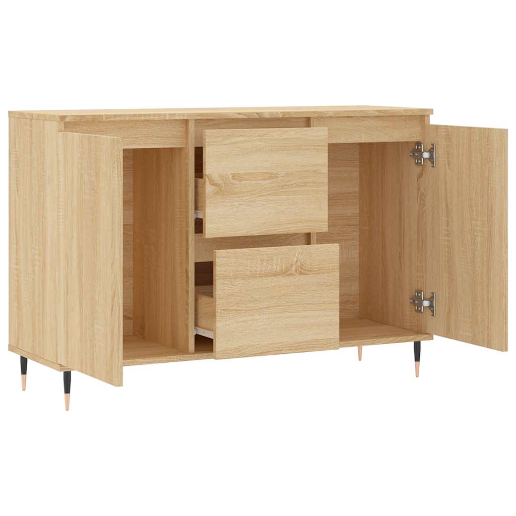skænk 101,5x35x70 cm konstrueret træ sonoma-eg