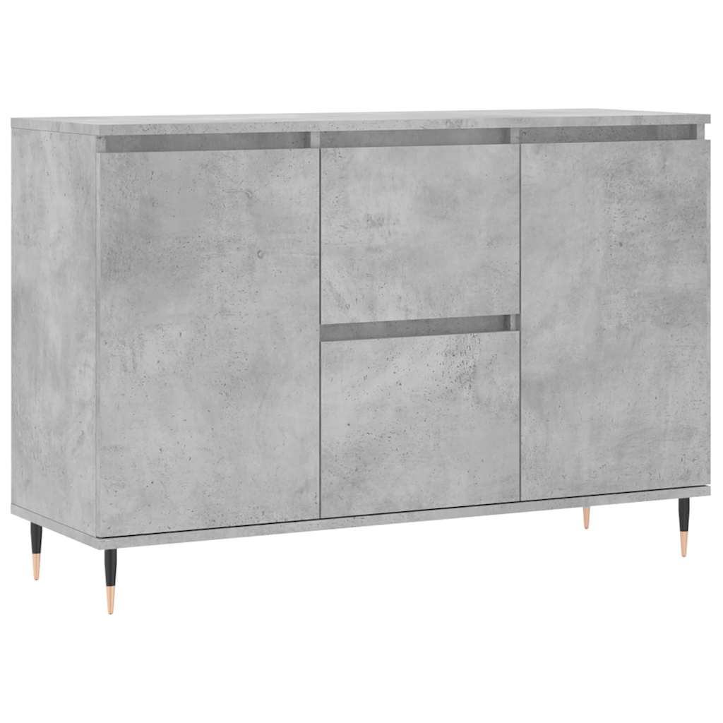 skænk 101,5x35x70 cm konstrueret træ betongrå