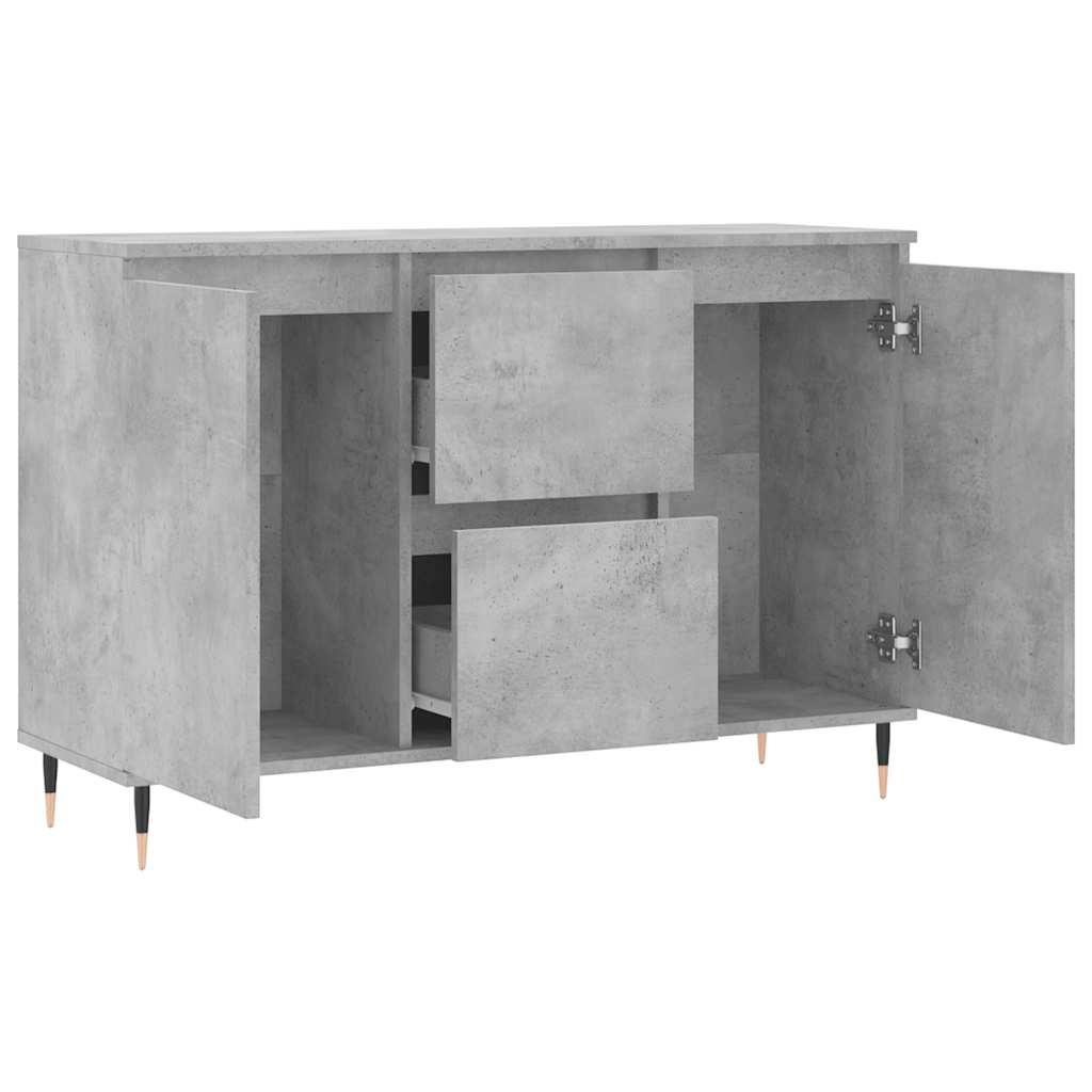 skænk 101,5x35x70 cm konstrueret træ betongrå