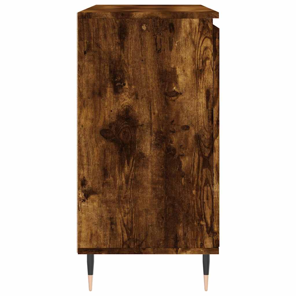 skænk 101,5x35x70 cm konstrueret træ røget egetræsfarve