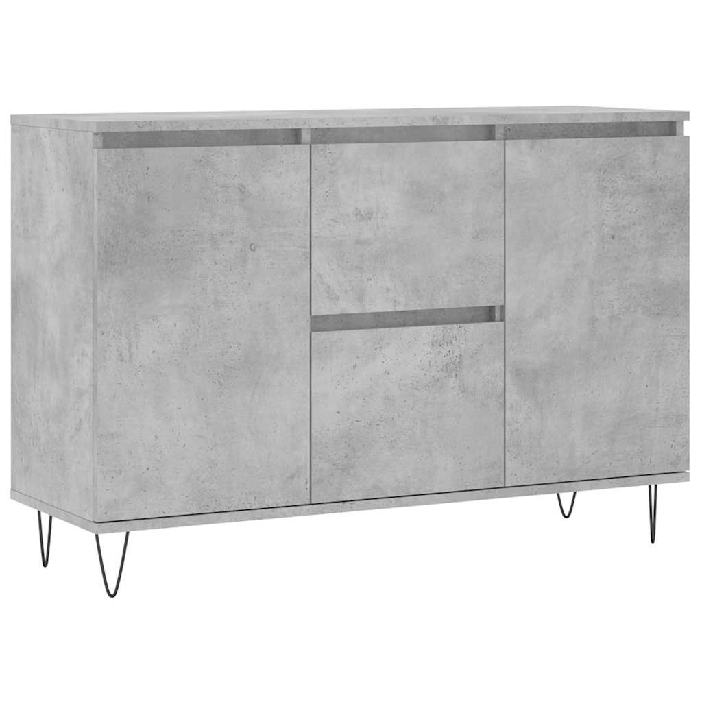 skænk 101,5x35x70 cm konstrueret træ betongrå