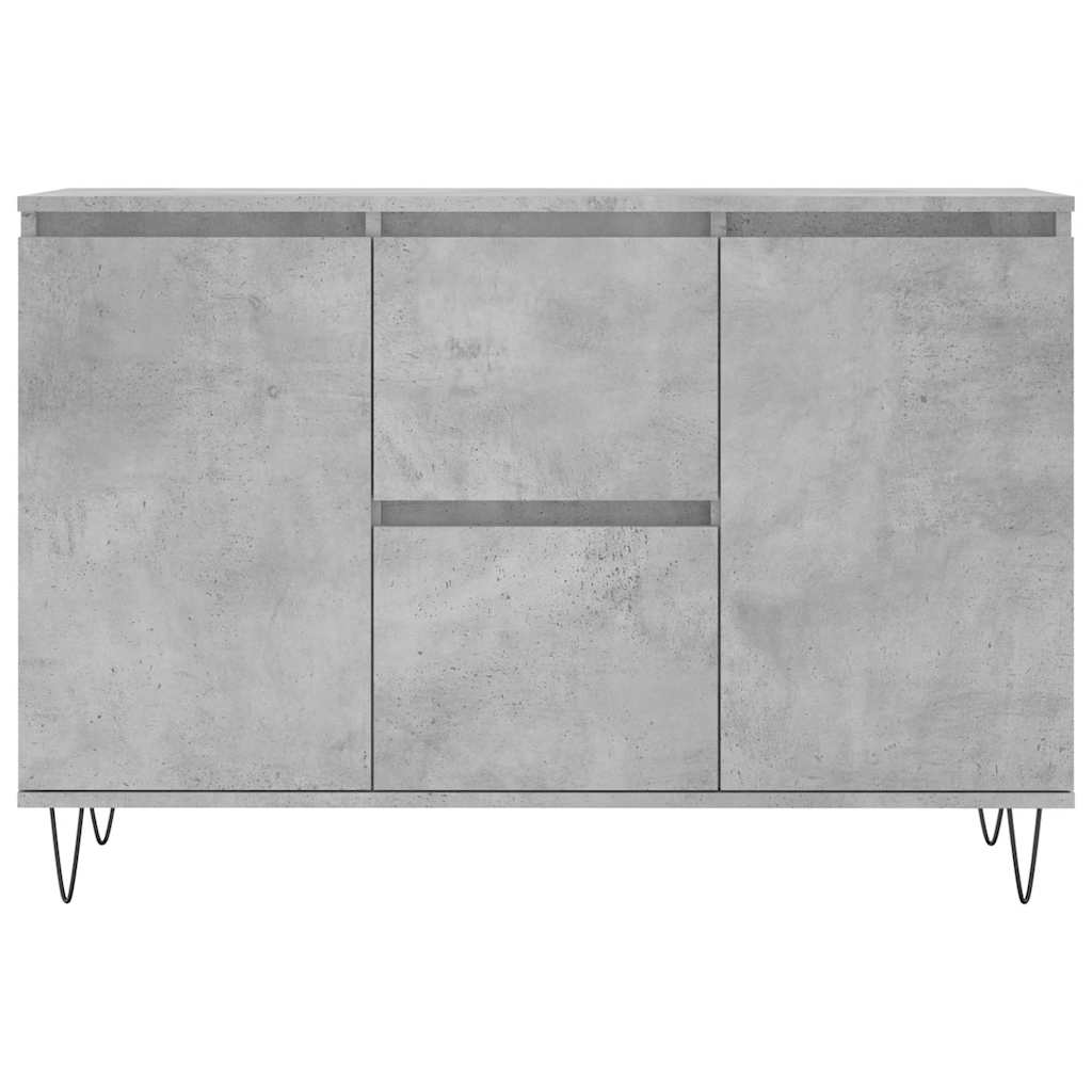 skænk 101,5x35x70 cm konstrueret træ betongrå