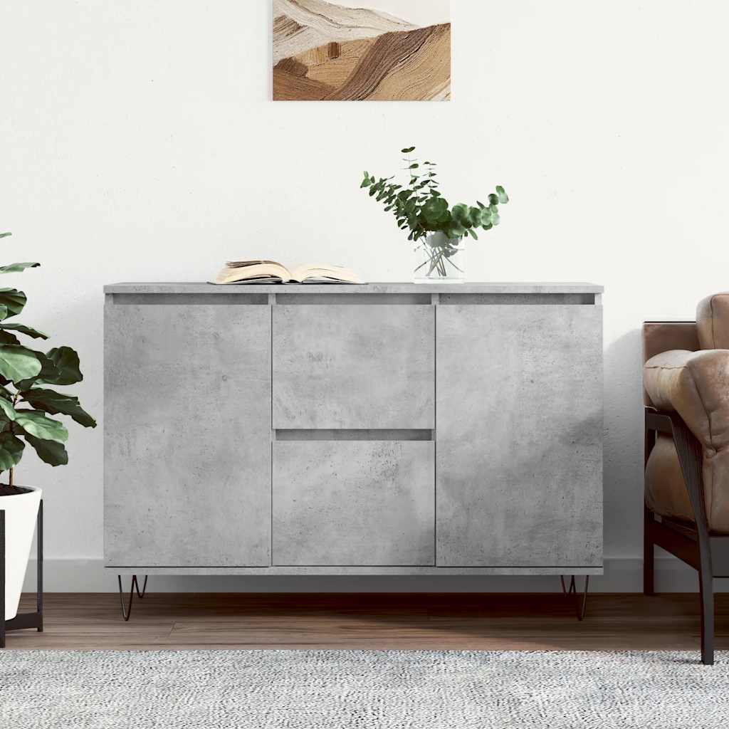 skænk 101,5x35x70 cm konstrueret træ betongrå