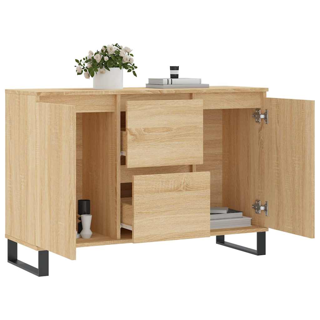 skænk 101,5x35x70 cm konstrueret træ sonoma-eg