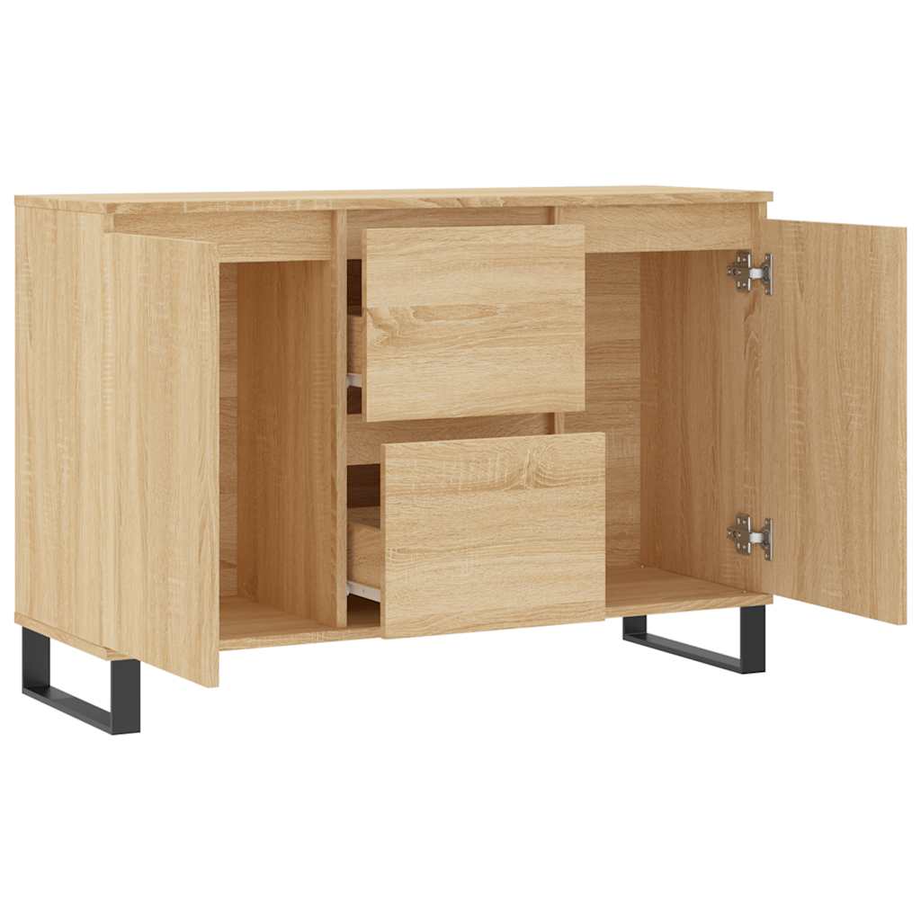 skænk 101,5x35x70 cm konstrueret træ sonoma-eg