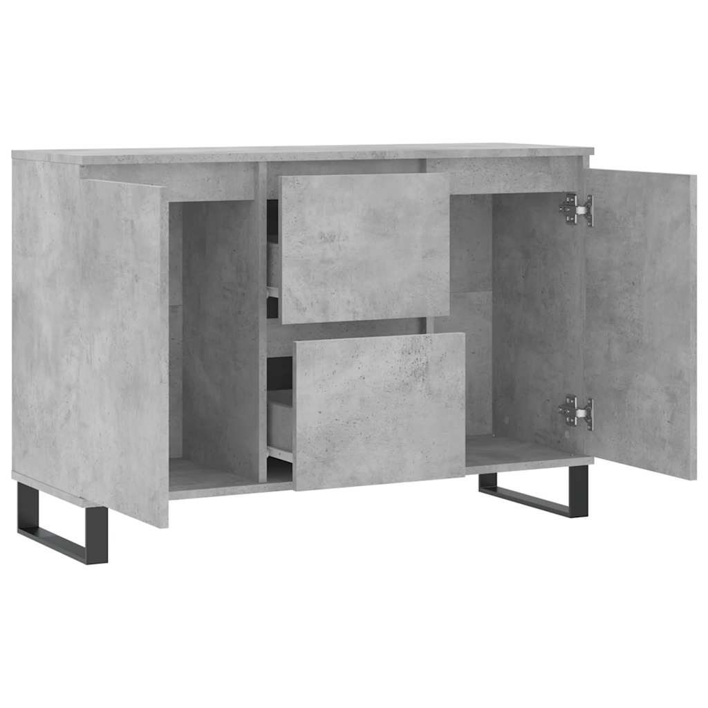 skænk 101,5x35x70 cm konstrueret træ betongrå