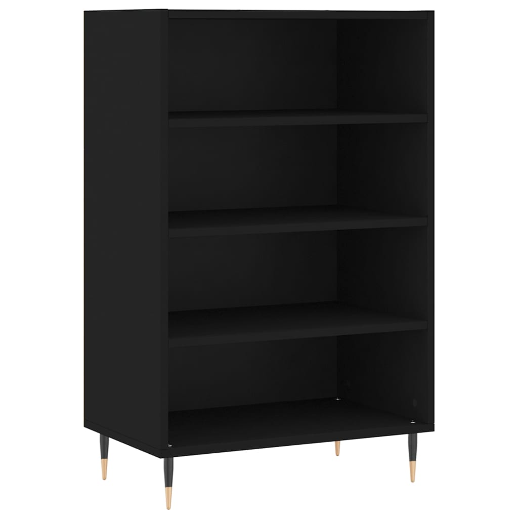 højskab 57x35x90 cm konstrueret træ sort