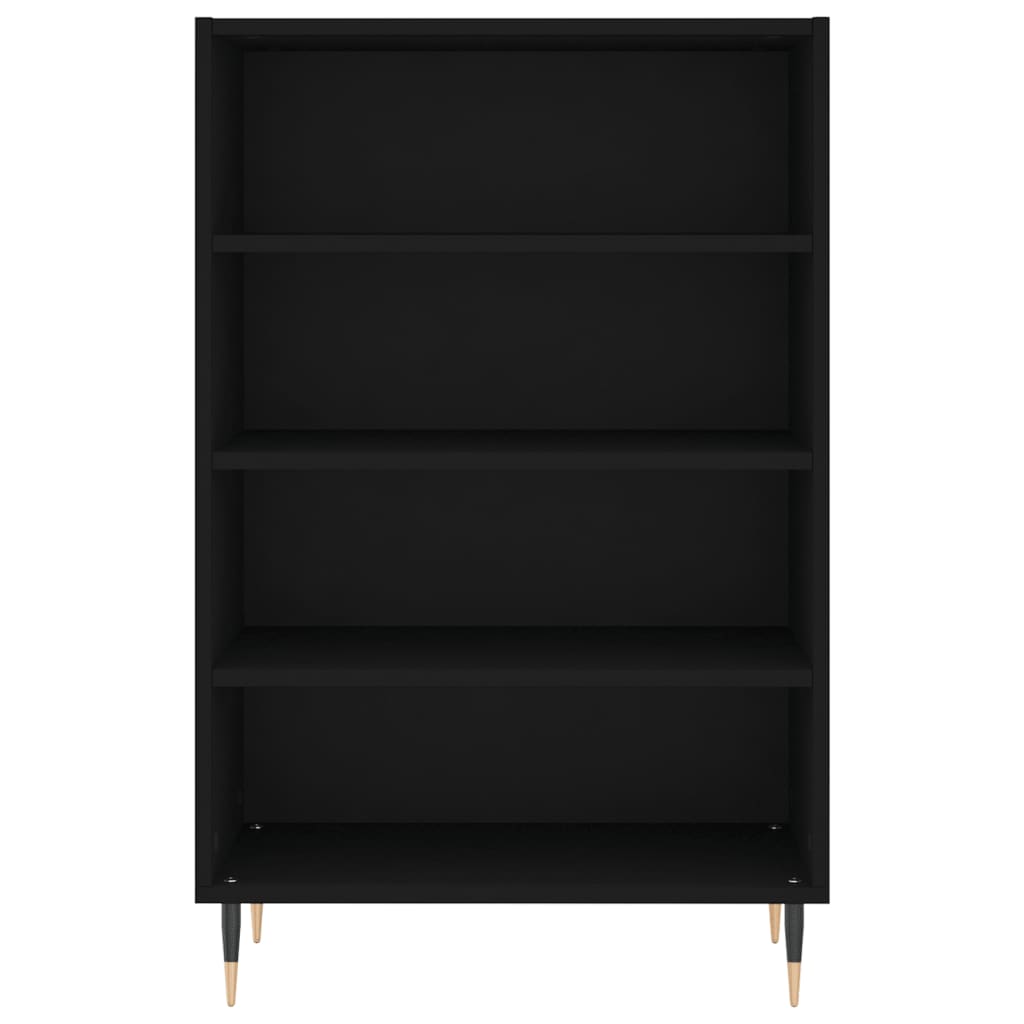 højskab 57x35x90 cm konstrueret træ sort