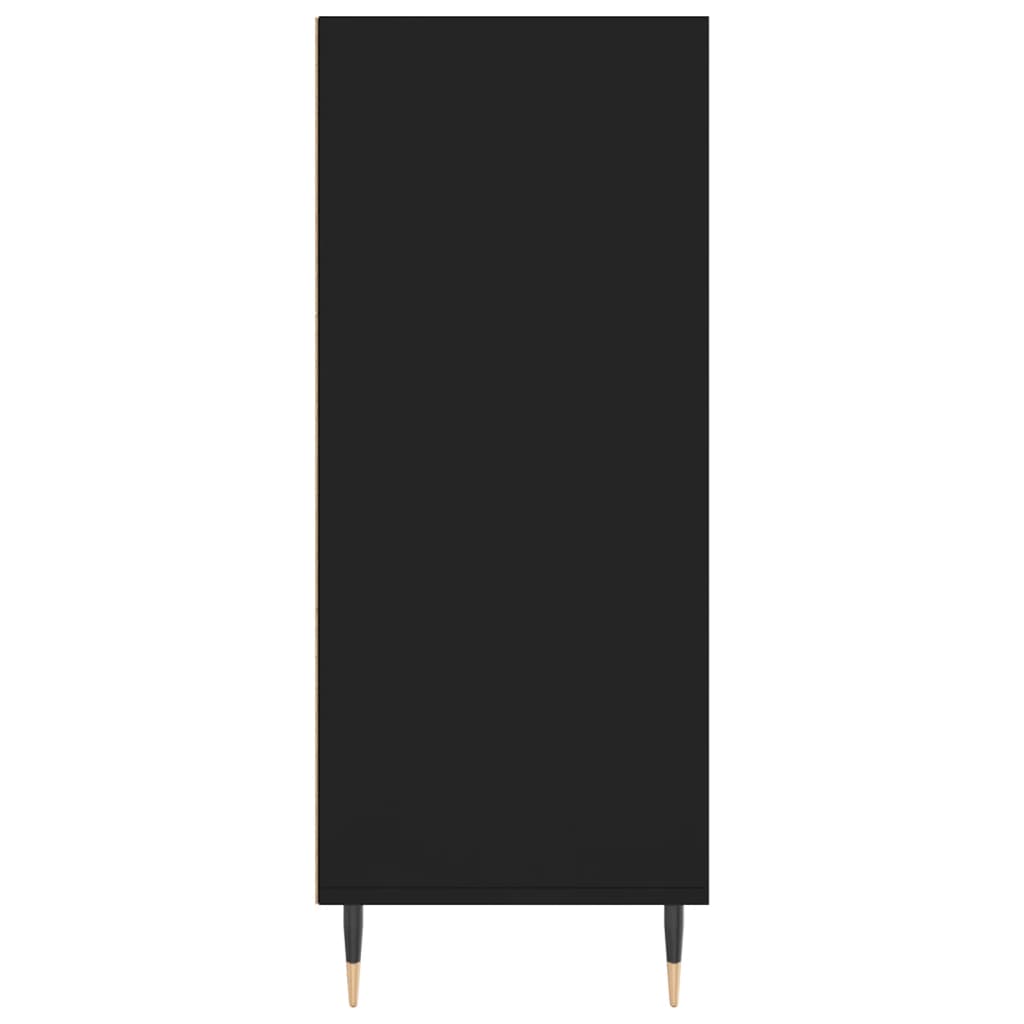 højskab 57x35x90 cm konstrueret træ sort