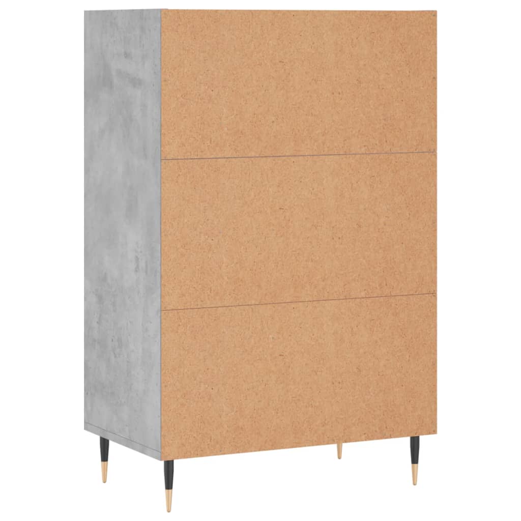 skab 57x35x90 cm konstrueret træ betongrå